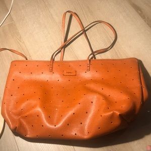 Fendi orange tote, auth 100%